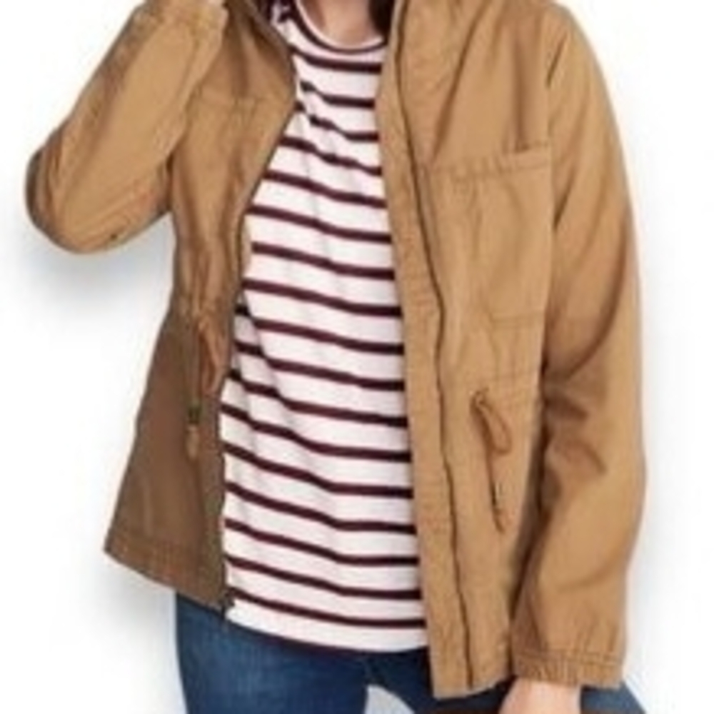 Old Navy Tan Hooded Utility Jacket